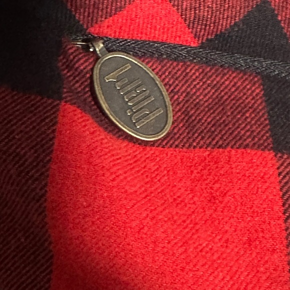 Pier 1, Buffalo Checkered Flannel Pillow With Ruffle Edge. - Picture 2 of 7